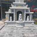 绵阳芝麻白中国黑石材套墓 花岗岩墓碑
