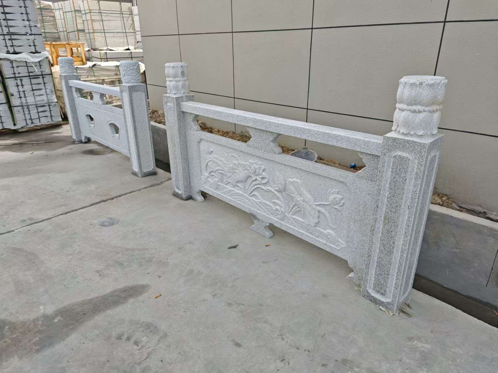 绵阳芝麻白河道栏杆 石材栏杆