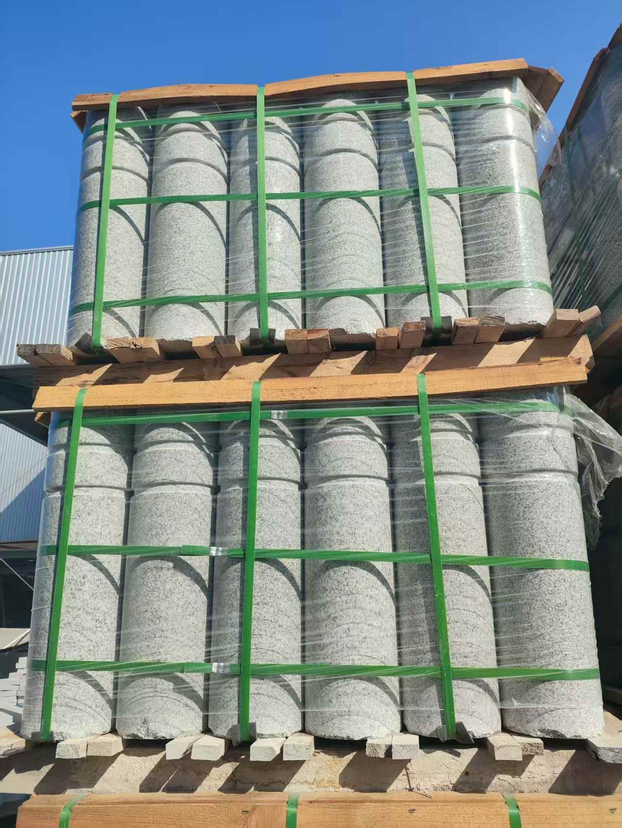 绵阳挡车柱芝麻白 挡车石