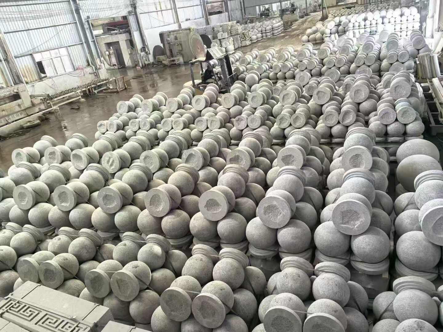 绵阳芝麻白圆球 石球 挡车球